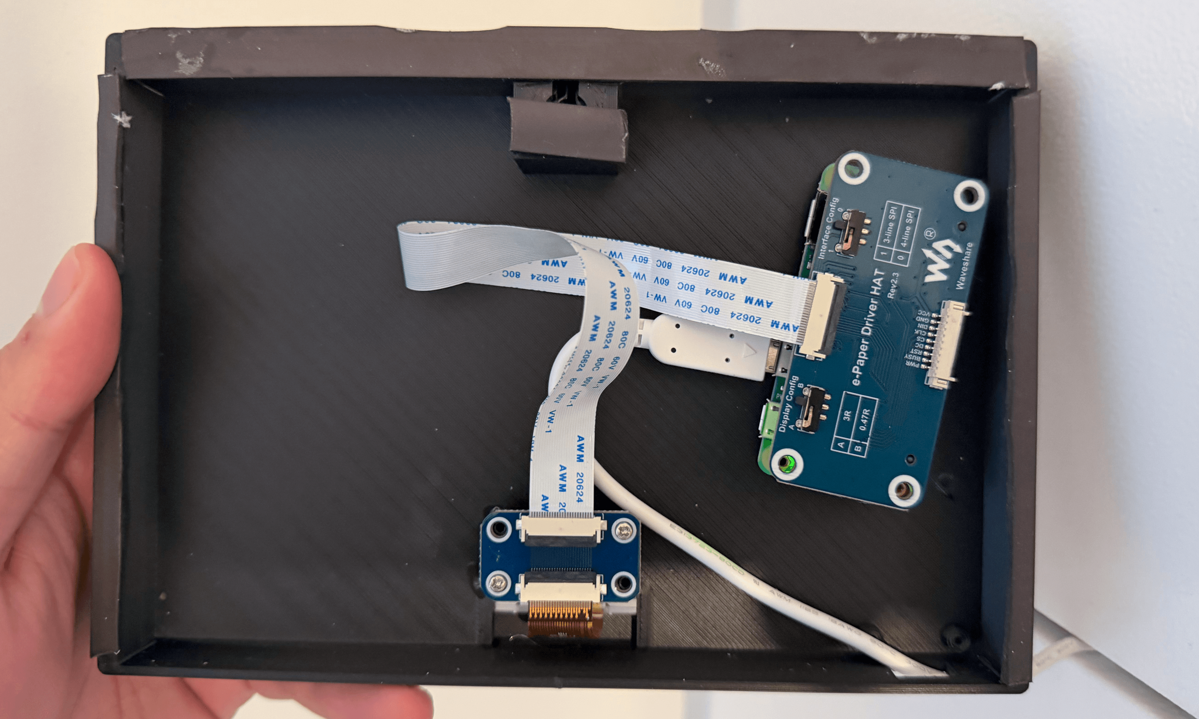 Vue arrière du dashboard E-ink