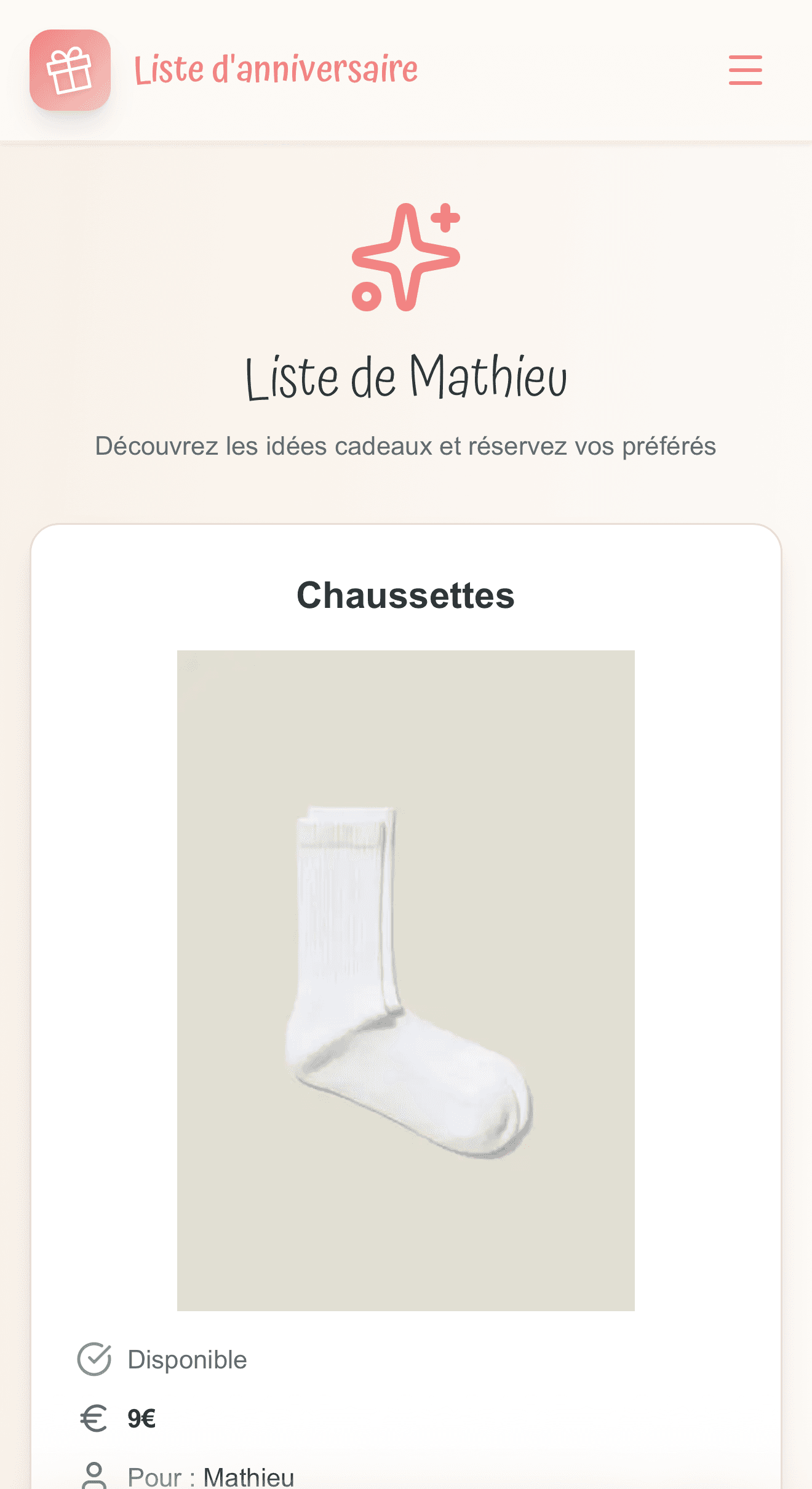 Vue mobile - Page d'accueil